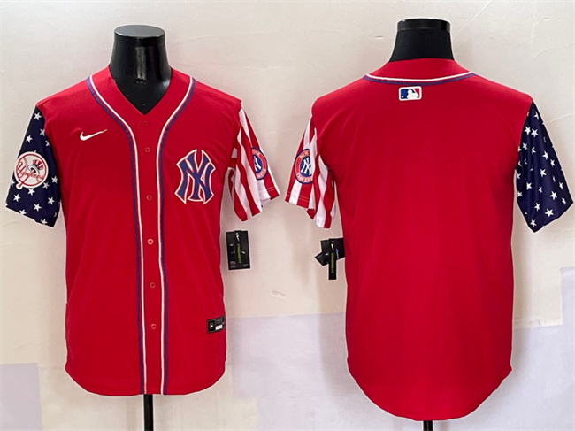 Personalized Men’s New York Yankees Blank Red American Style Limited Stitched Baseball Jersey