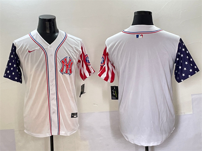Personalized Men’s New York Yankees Blank White American Style Limited Stitched Baseball Jersey