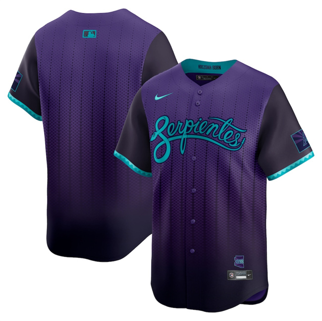 Personalized Men’s Arizona Diamondbacks Blank Purple 2025 City Connect Limited Stitched Baseball Jersey