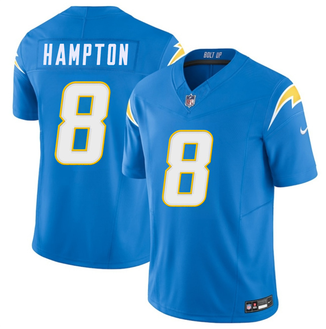Personalized Youth Los Angeles Chargers #8 Omarion Hampton Blue 2025 Draft F.U.S.E. Limited Stitched Football Jersey