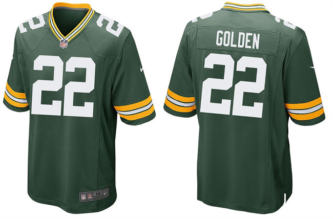 Personalized Men’s Green Bay Packers #22 Matthew Golden Green 2025 Draft Stitched Game Jersey