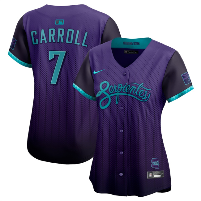 Personalized Women’s Arizona Diamondbacks ACTIVE PLAYER Purple 2025 City Connect Limited Stitched Baseball Jersey(Run Small)