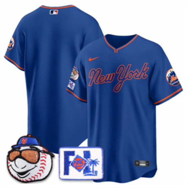Personalized Men’s New York Mets Blank Royal 2025 Spring Training Stitched Baseball Jersey