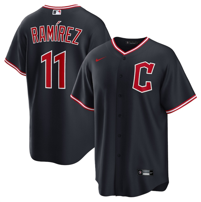 Personalized Men’s Cleveland Guardians #11 Jose Ramirez Navy 2025 Alternate Limited Stitched Baseball Jersey