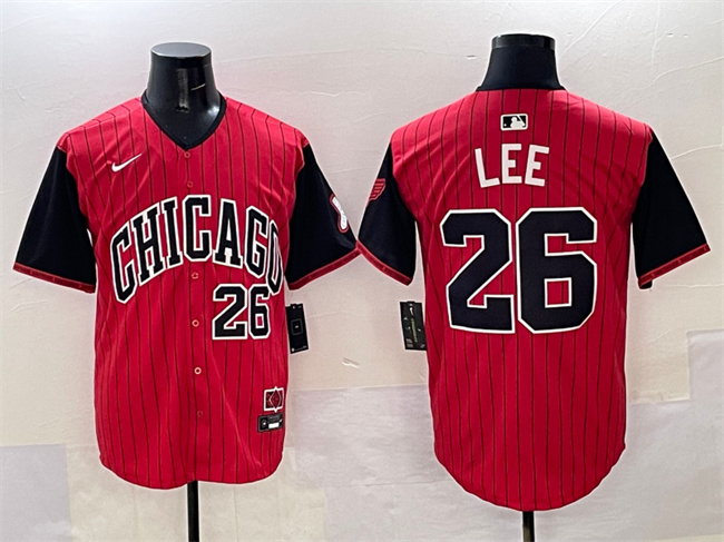Personalized Men’s Chicago White Sox #26 Korey Lee Red Black 2025 City Connect Limited Stitched Baseball Jersey