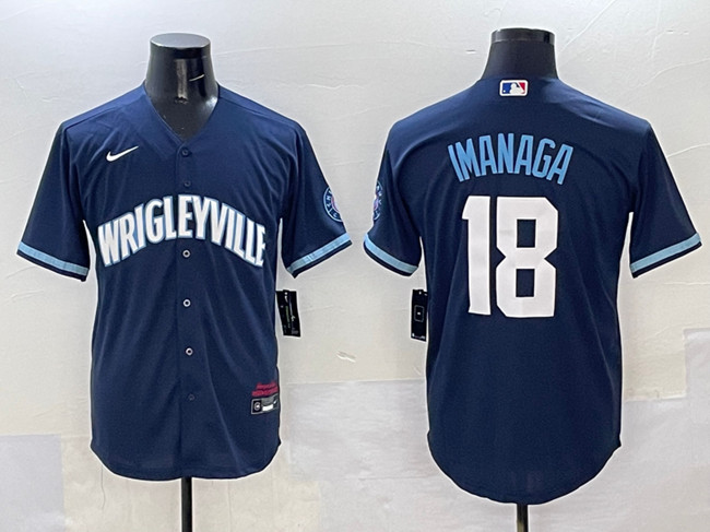 Personalized Men’s Chicago Cubs #18 Shota Imanaga Navy City Connect Stitched Baseball Jersey