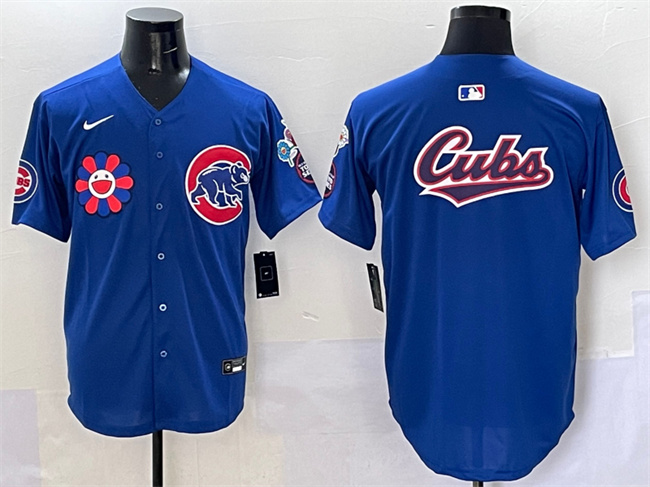 Personalized Men’s Chicago Cubs Team Big Logo Royal 2025 Tokyo Series Limited Stitched Baseball Jersey