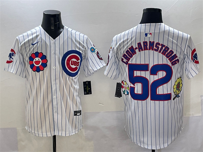 Personalized Men’s Chicago Cubs #52 Pete Crow-Armstrong White 2025 Tokyo Series Limited Stitched Baseball Jersey