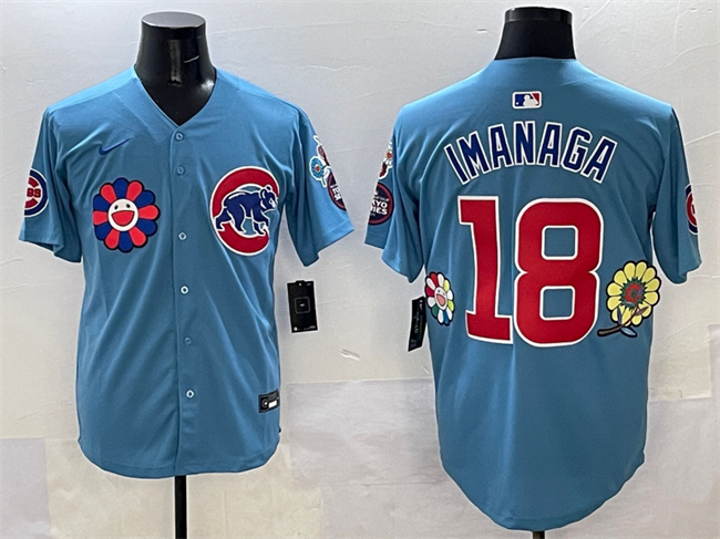 Personalized Men’s Chicago Cubs #18 Shota Imanaga Blue 2025 Tokyo Series 2nd Alternate Limited Stitched Baseball Jersey
