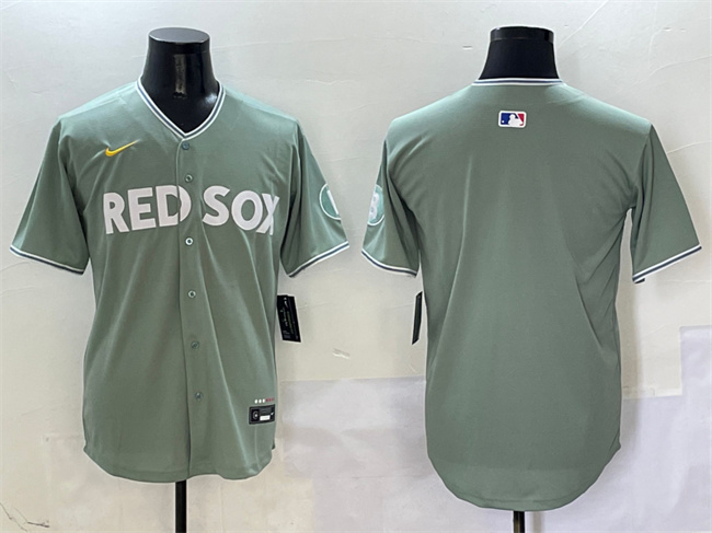 Personalized Men’s Boston Red Sox Blank Green 2025 City Connect Limited Stitched Baseball Jersey