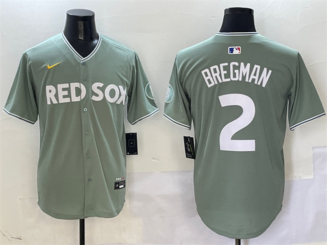 Personalized Men’s Boston Red Sox #2 Alex Bregman Green 2025 City Connect Limited Stitched Baseball Jersey