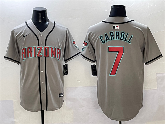 Personalized Men’s Arizona Diamondbacks #7 Corbin Carroll Gray Limited Stitched Baseball Jersey