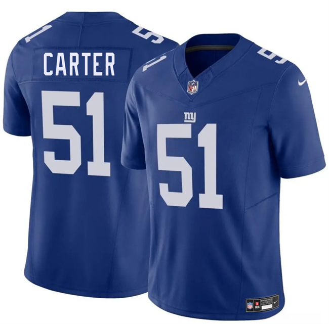 Personalized Men’s New York Giants #51 Abdul Carter Blue 2025 Draft F.U.S.E. Untouchable Limited Stitched Jersey