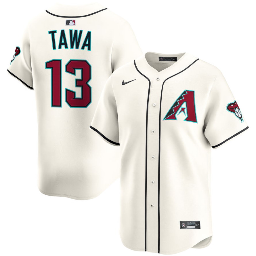Personalized Men’s Arizona Diamondbacks #13 Tim Tawa Limited Cream Jersey