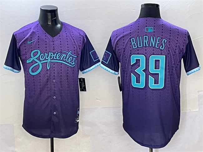 Personalized Men’s Arizona Diamondbacks #39 Corbin Burnes Purple 2025 City Connect Limited Stitched Baseball Jersey