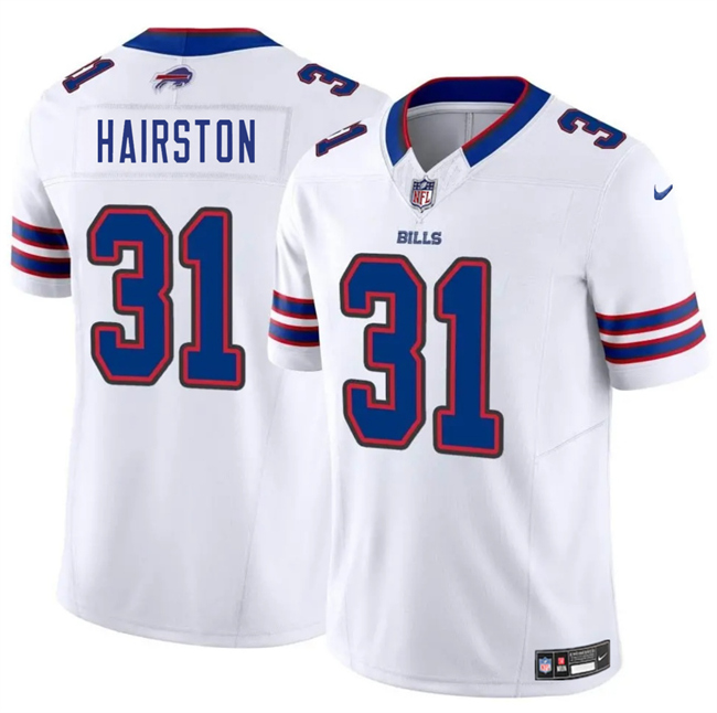 Personalized Men’s Buffalo Bills #31 Maxwell Hairston White 2025 Draft F.U.S.E. Untouchable Limited Stitched Football Jersey