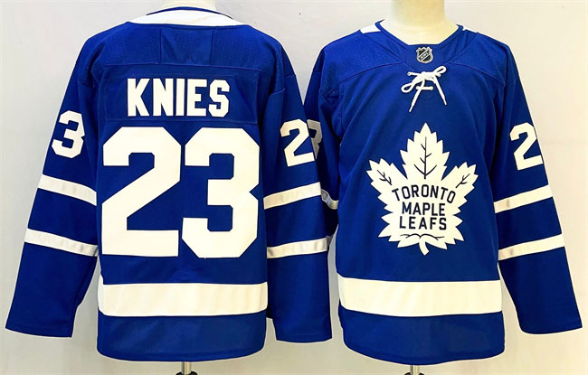 Personalized Men’s Toronto Maple Leafs #23 Matthew Knies Blue 2024-25 Stitched Hockey Jersey