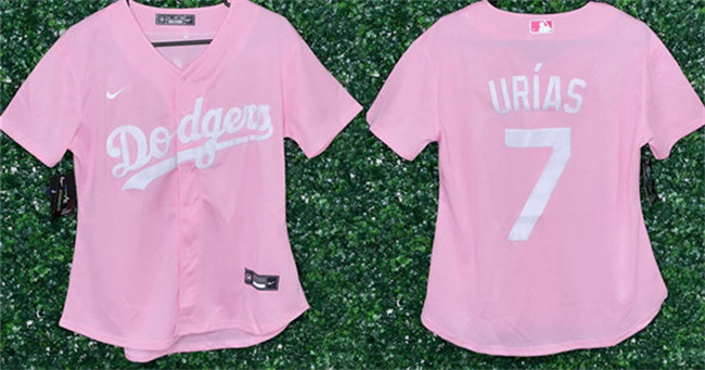 Personalized Youth Los Angeles Dodgers #7 Julio Urias Pink Stitched Baseball Jersey