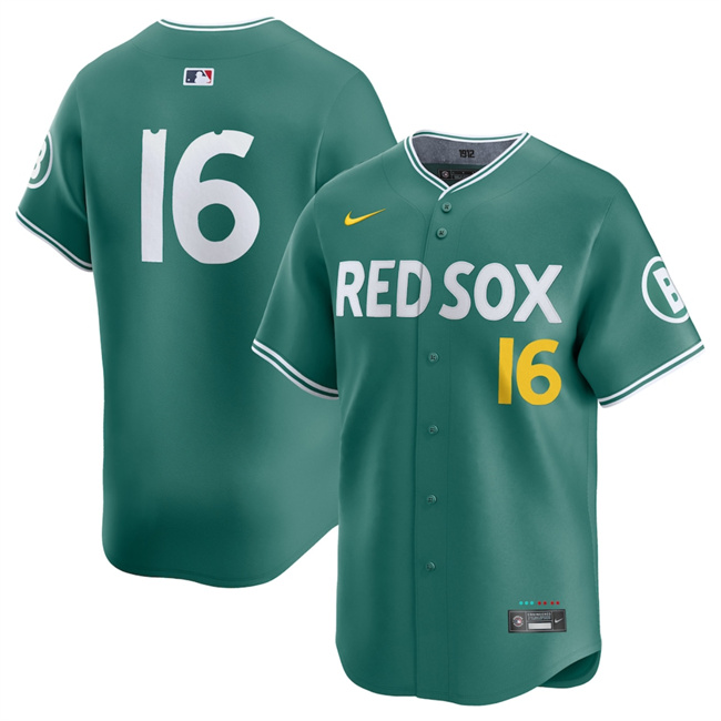 Personalized Men’s Boston Red Sox #16 Jarren Duran Green 2025 City Connect Limited Stitched Baseball Jersey