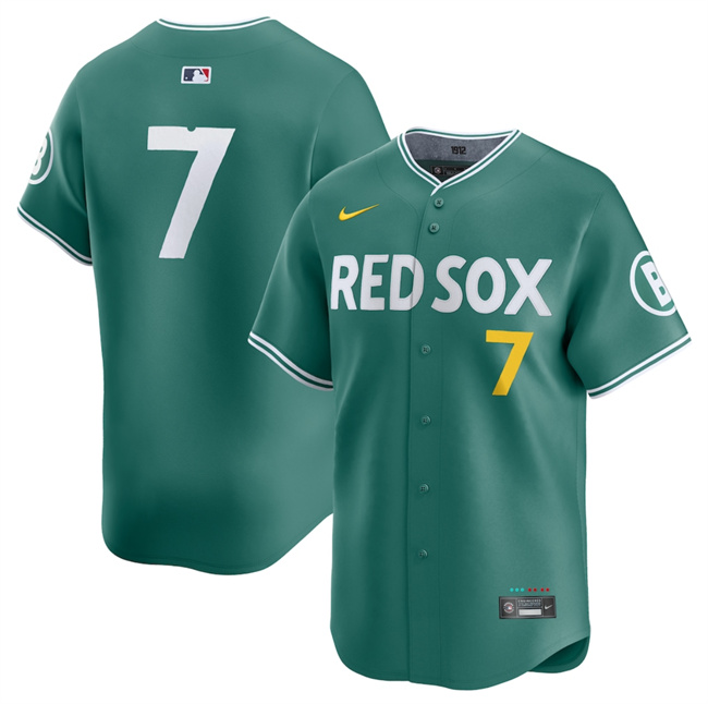 Personalized Men’s Boston Red Sox #7 Masataka Yoshida Green 2025 City Connect Limited Stitched Baseball Jersey