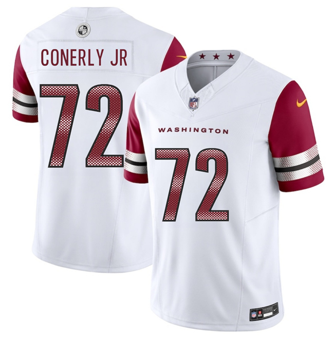 Personalized Youth Washington Commanders Josh Conerly Jr White 2025 Draft F.U.S.E Limited Stitched Football Jersey