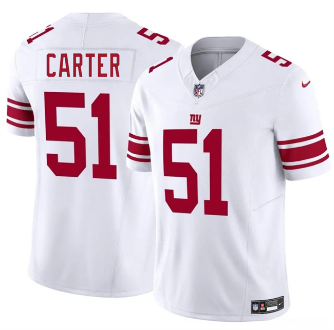 Personalized Youth New York Giants #51 Abdul Carter White 2025 Draft F.U.S.E. Untouchable Limited Stitched Jersey