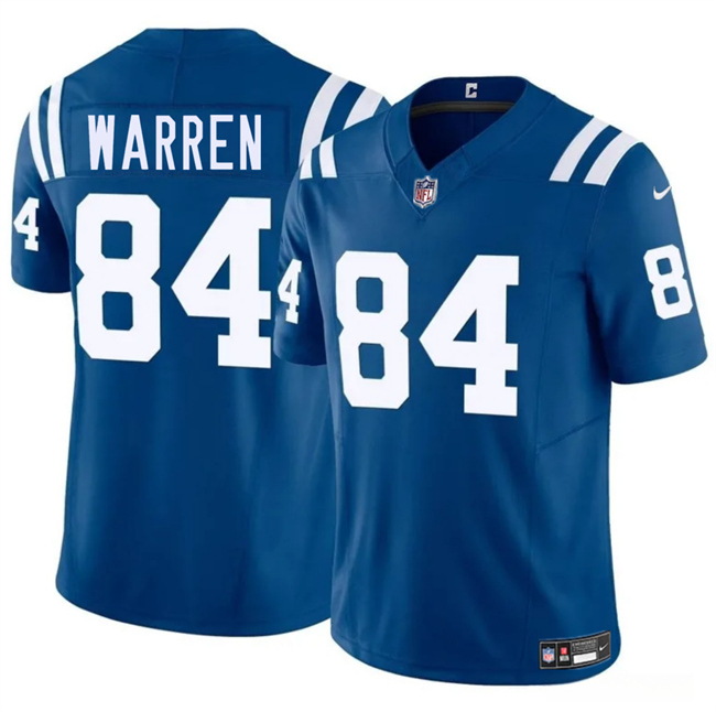 Personalized Youth Indianapolis Colts #84 Tyler Warren Blue 2025 Draft F.U.S.E Untouchable Limited Stitched Football Jersey