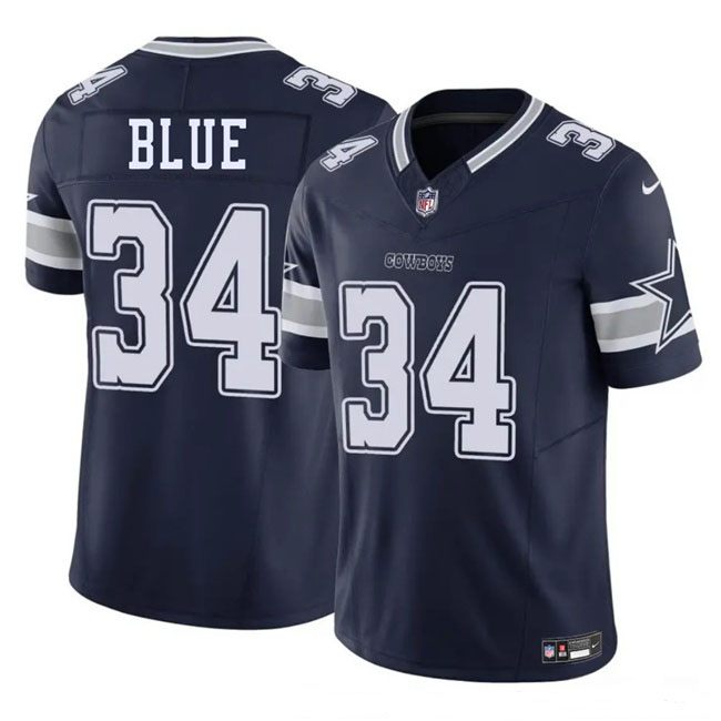 Personalized Youth Dallas Cowboys #34 Jaydon Blue Navy 2025 F.U.S.E Draft Untouchable Limited Stitched Football Jersey