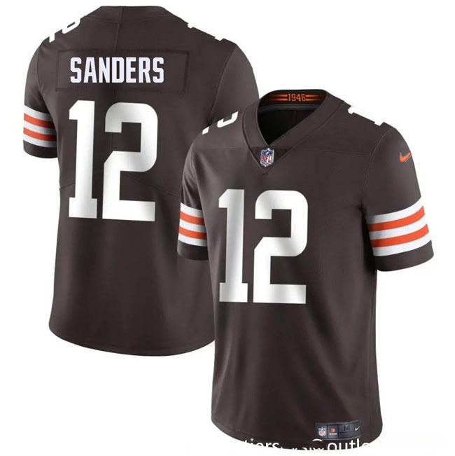 Personalized Youth Cleveland Browns #12 Shedeur Sanders Brown 2025 Draft Untouchable Limited Stitched Football Jersey