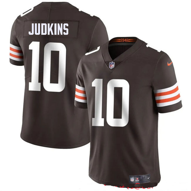 Personalized Youth Cleveland Browns #10 Quinshon Judkins Brown 2025 Draft Untouchable Limited Stitched Football Jersey