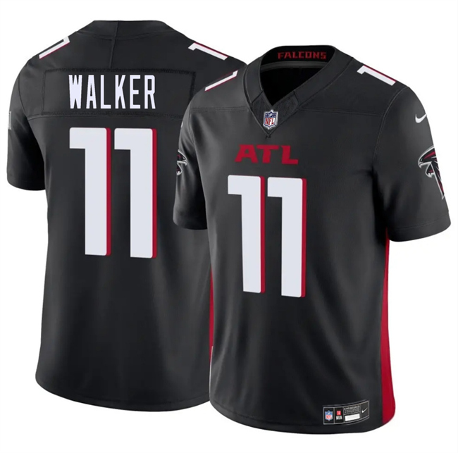 Personalized Youth Atlanta Falcons #11 Jalon Walker Black 2025 Draft F.U.S.E. Untouchable Limited Stitched Football Jersey