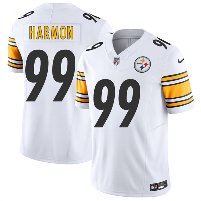 Personalized Men’s Pittsburgh Steelers #99 Derrick Harmon White 2025 Draft F.U.S.E. Limited Stitched Football Jersey