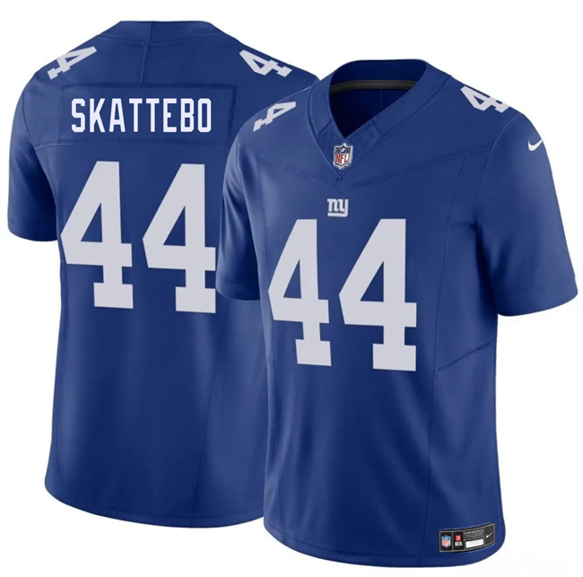 Personalized Men’s New York Giants #44 Cam Skattebo Blue 2025 Draft F.U.S.E. Untouchable Limited Stitched Jersey