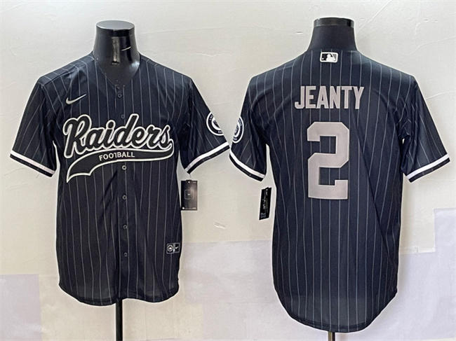 Personalized Men’s Las Vegas Raiders #2 Ashton Jeanty Black Cool Base Stitched Baseball Jersey