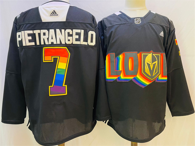 Personalized Men’s Vegas Golden Knights #7 Alex Pietrangelo Black 2024-25 Home Stitched Hockey Jersey