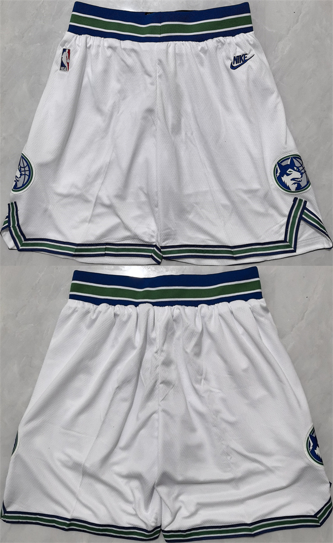 Personalized Men’s Minnesota Timberwolves White 2025 Shorts (Run Small)
