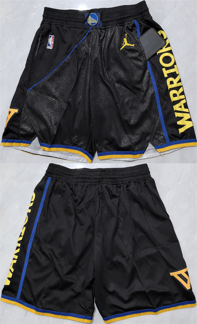 Personalized Men’s Golden State Warriors Black Shorts(Run Small)