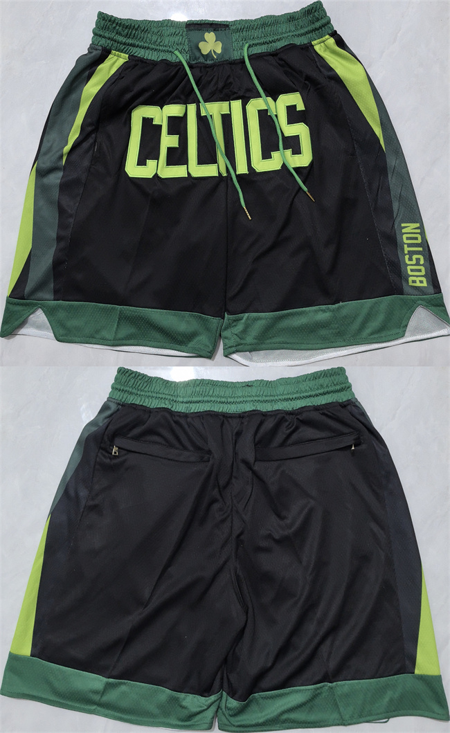 Personalized Men’s Boston Celtics Black Shorts (Run Small)