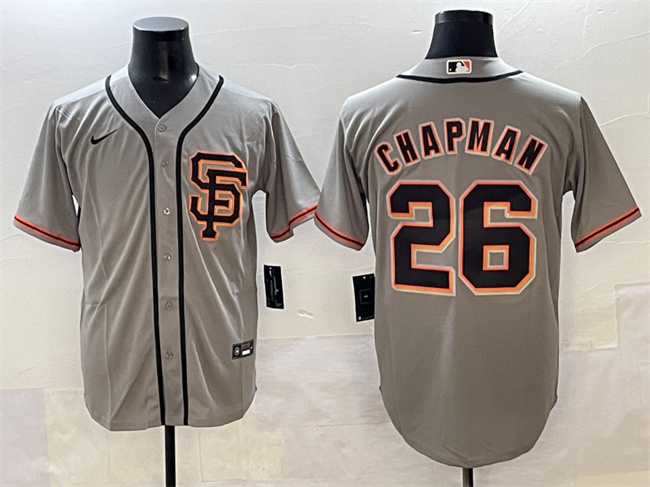 Personalized Men’s San Francisco Giants #26 Matt Chapman Grey Cool Base Stitched Baseball Jersey