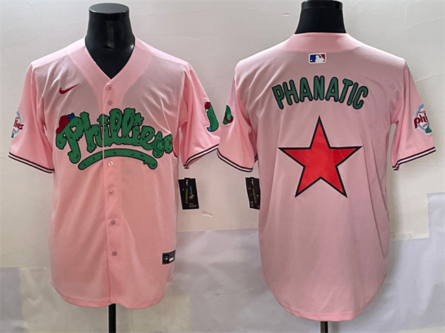 Personalized Men’s Philadelphia Phillies Pink Phanatic Limited Stitched Jersey