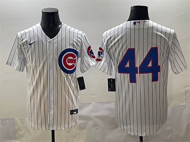 Personalized Men’s Chicago Cubs #44 Anthony Rizzo White Cool Base Stitched Baseball Jersey