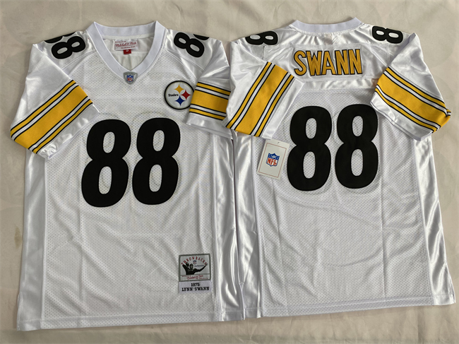 Personalized Men’s Pittsburgh Steelers #88 Lynn Swann White Limited Stitched Football Jersey