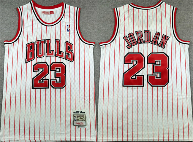 Personalized Men’s Chicago Bulls #23 Michael Jordan White Stitched Basketball Jersey