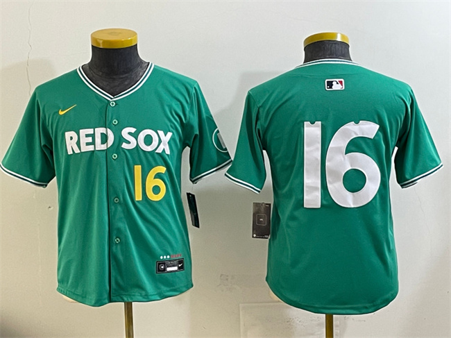 Personalized Youth Boston Red Sox #16 Jarren Duran Green 2025 City Connect Limited Stitched Baseball Jersey