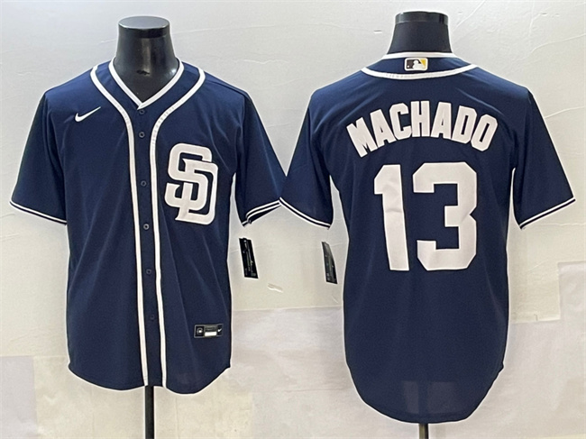 Personalized Men’s San Diego Padres #13 Manny Machado Navy Cool Base Stitched Baseball Jersey