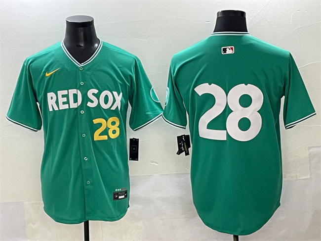 Personalized Men’s Boston Red Sox #28 Kristian Campbell Green 2025 City Connect Limited Stitched Baseball Jersey