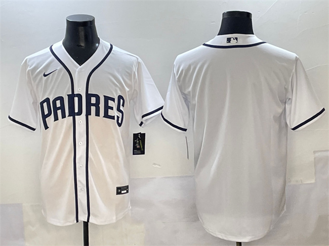 Personalized Men’s San Diego Padres Blank White Cool Base Stitched Baseball Jersey