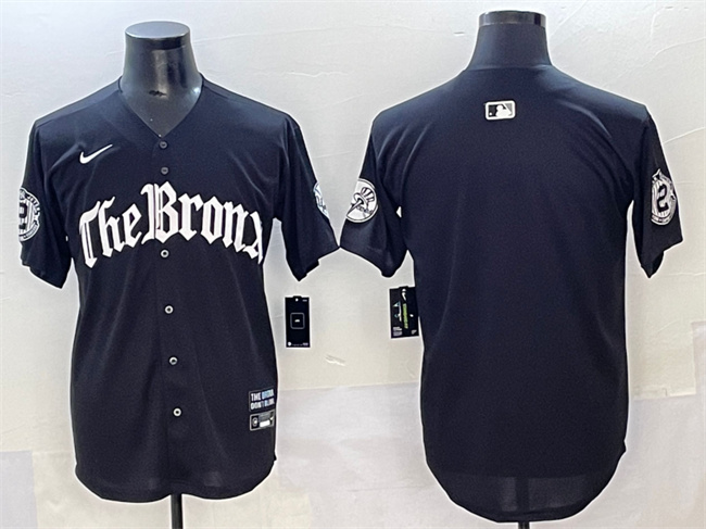 Personalized Men’s New York Yankees Blank Black ‘Gothic Legacy Edition’ Premier Limited Stitched Baseball Jersey