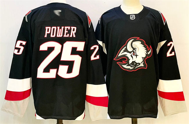 Personalized Men’s Buffalo Sabres #25 Owen Power Black 2024-25 Alternate Stitched Hockey Jersey