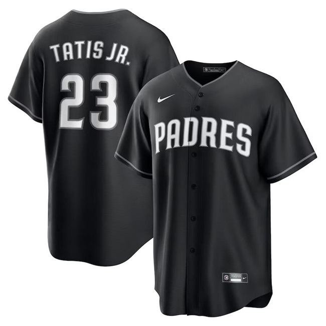 Personalized Men’s San Diego Padres #23 Fernando Tatis Jr. Black Stitched Baseball Jersey